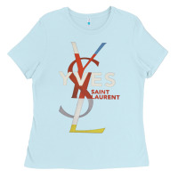 Baby Blue yvessaintlaurent Ladies Tee - ArtMosaic