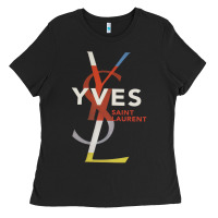 Black yvessaintlaurent Ladies Tee - ArtMosaic