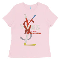 Bubblegum Pink yvessaintlaurent Ladies Tee - ArtMosaic