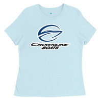 Baby Blue Crownline Boats Ladies Tee - ArtMosaic