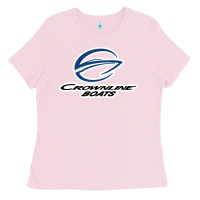 Bubblegum Pink Crownline Boats Ladies Tee - ArtMosaic