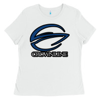 White Crownline Boats Ladies Tee - ArtMosaic