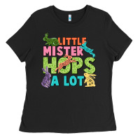 Black Little mister hops a lot Easter Day Ladies Tee - CowGirlArtShop