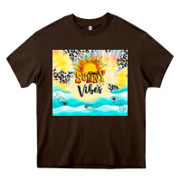 Chocolate Brown sunny vibes Heavy Core Tee - TumblerDesignByShophia