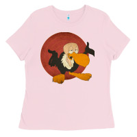 Bubblegum Pink beaky buzzard 1 Ladies Tee - ArtMosaic