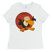 White beaky buzzard 1 Ladies Tee - ArtMosaic