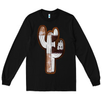 Black Leather Cowhide Cactus Long Sleeve Tee - RanaPortraitStore