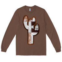Chestnut Leather Cowhide Cactus Long Sleeve Tee - RanaPortraitStore