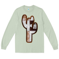 Matcha Leather Cowhide Cactus Long Sleeve Tee - RanaPortraitStore