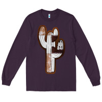 Plum Leather Cowhide Cactus Long Sleeve Tee - RanaPortraitStore