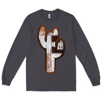 Smoke Leather Cowhide Cactus Long Sleeve Tee - RanaPortraitStore