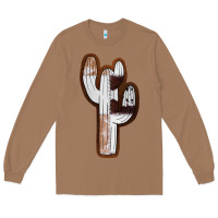 Toasted Coconut Leather Cowhide Cactus Long Sleeve Tee - RanaPortraitStore
