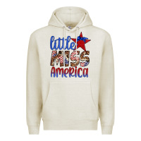 Oatmeal Heather little miss america Premium Hoodie - Artiststas