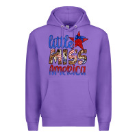 Purple little miss america Premium Hoodie - Artiststas