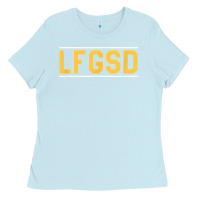 Baby Blue Exclusive Brown LFGSD Official Fun Design T Shirt Ladies Tee - ArtMosaic