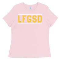 Bubblegum Pink Exclusive Brown LFGSD Official Fun Design T Shirt Ladies Tee - ArtMosaic