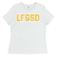 White Exclusive Brown LFGSD Official Fun Design T Shirt Ladies Tee - ArtMosaic