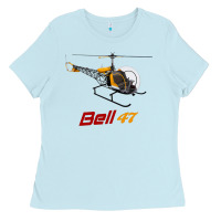 Baby Blue bell 47 helicopter Ladies Tee - ArtMosaic