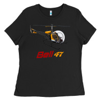 Black bell 47 helicopter Ladies Tee - ArtMosaic