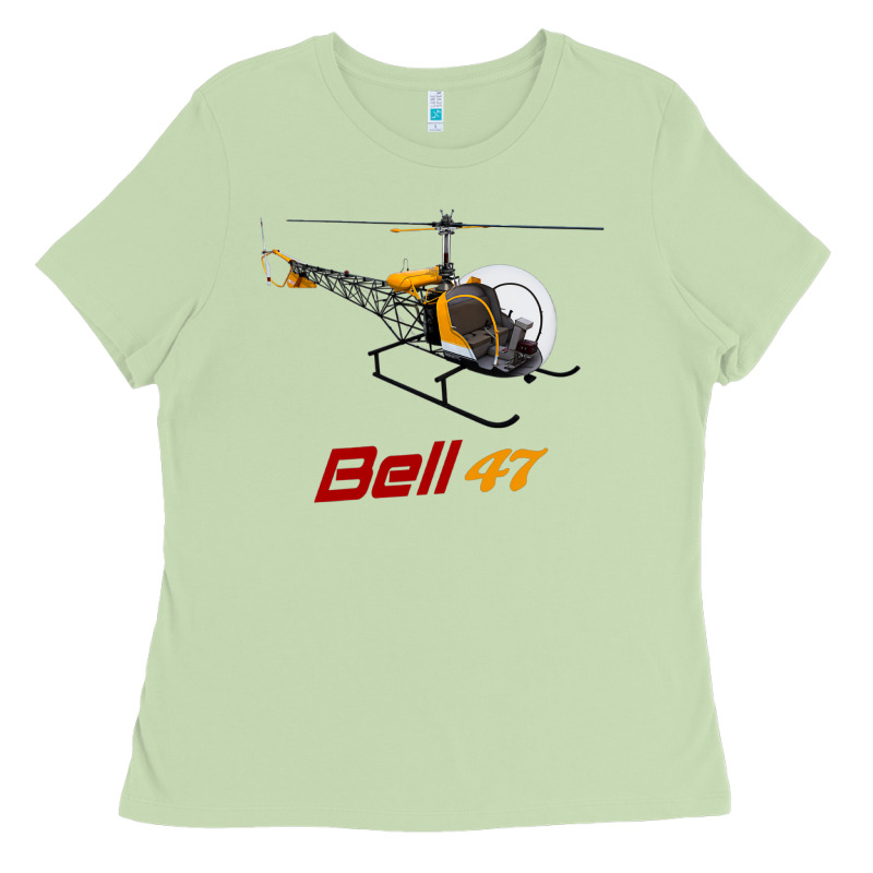 Bell 47 Helicopter Ladies Tee by ArtMosaic | Teevron