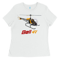 White bell 47 helicopter Ladies Tee - ArtMosaic