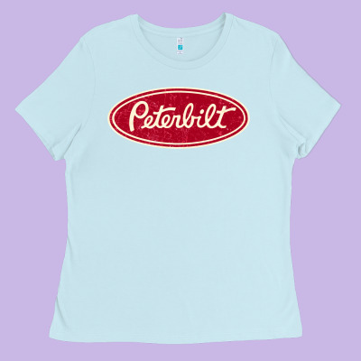 Peterbilt Truck Racing Vintage Ladies Tee Designed By Artmosaic