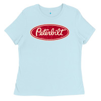 Baby Blue peterbilt truck racing vintage Ladies Tee - ArtMosaic