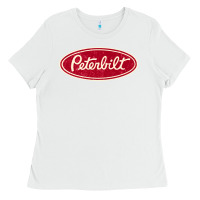 White peterbilt truck racing vintage Ladies Tee - ArtMosaic