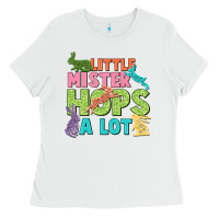 White Little mister hops a lot Easter Day Ladies Tee - CowGirlArtShop