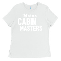 White maine cabin masters Ladies Tee - ArtMosaic