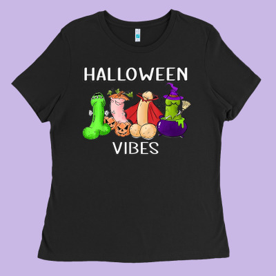 Halloween Vibes Dick Tie Dye Hippie Retro Lazy Costume Ladies Tee Designed By Artmosaic