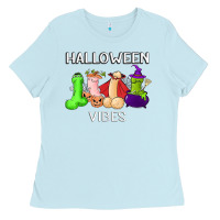 Baby Blue halloween vibes dick tie dye hippie retro lazy costume Ladies Tee - ArtMosaic