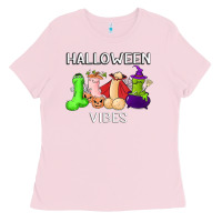 Bubblegum Pink halloween vibes dick tie dye hippie retro lazy costume Ladies Tee - ArtMosaic