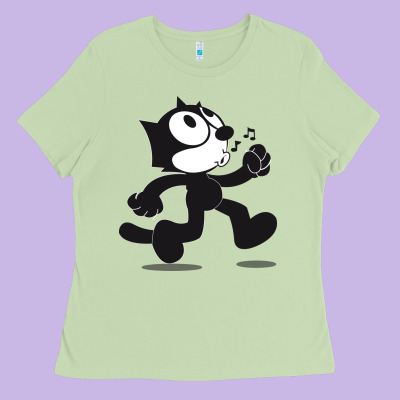 Felix The Cat Whistling Ladies Tee Designed By Artmosaic