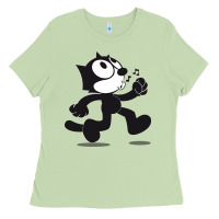 Matcha felix the cat whistling Ladies Tee - ArtMosaic