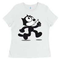 White felix the cat whistling Ladies Tee - ArtMosaic