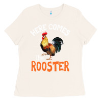 Bone Here Comes The Rooster Shirt Chicken Lady Outfit 243 Ladies Tee - ArtMosaic