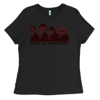 Black sure i'm a marxist Ladies Tee - ArtMosaic