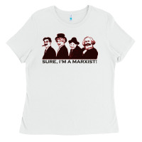 White sure i'm a marxist Ladies Tee - ArtMosaic