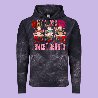 Valentine's Day My Class Is Full Of Sweet Hearts Vintage Hoodie Designed By Fadigitalartstudio