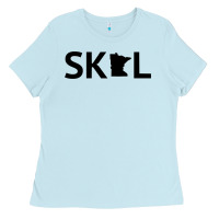 Baby Blue skol minnesota hoodie  let's go mn hooded sweatshirt Ladies Tee - ArtMosaic