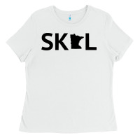 White skol minnesota hoodie  let's go mn hooded sweatshirt Ladies Tee - ArtMosaic