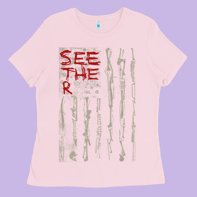 Seether Bone Flag Ladies Tee Designed By Artmosaic