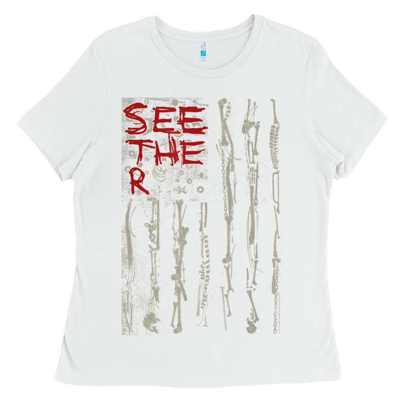Seether Bone Flag Ladies Tee by ArtMosaic | Teevron