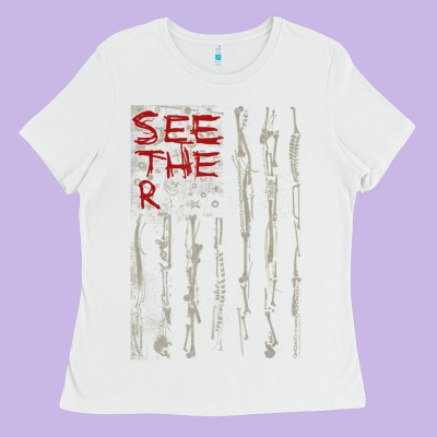 Seether Bone Flag Ladies Tee Designed By Artmosaic