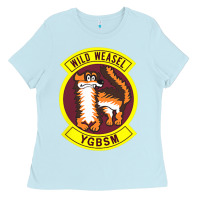 Baby Blue Air Force Wild Weasel YGBSM Ladies Tee - ArtMosaic