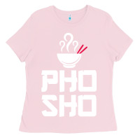 Bubblegum Pink pho sho foodie asian food humor chopsticks funny Ladies Tee - ArtMosaic