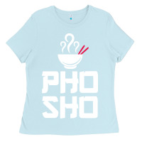 Baby Blue pho sho foodie asian food humor chopsticks funny Ladies Tee - ArtMosaic