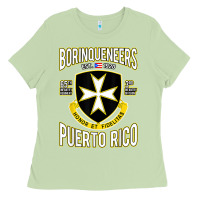 Matcha Borinqueneers Puerto Rico Flag Honor Et Fidelitas Ladies Tee - ArtMosaic