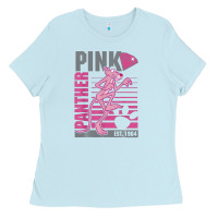 Baby Blue Pink Panther Ladies Tee - ArtMosaic